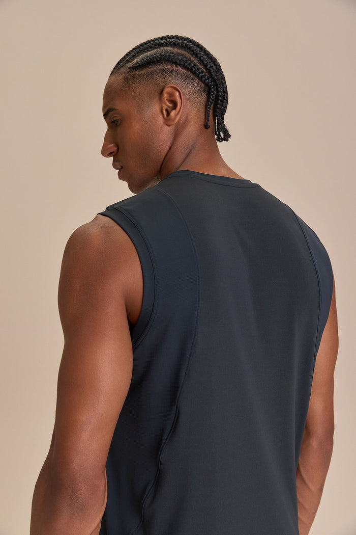 Men's Comfy Mix Tank Top - Black