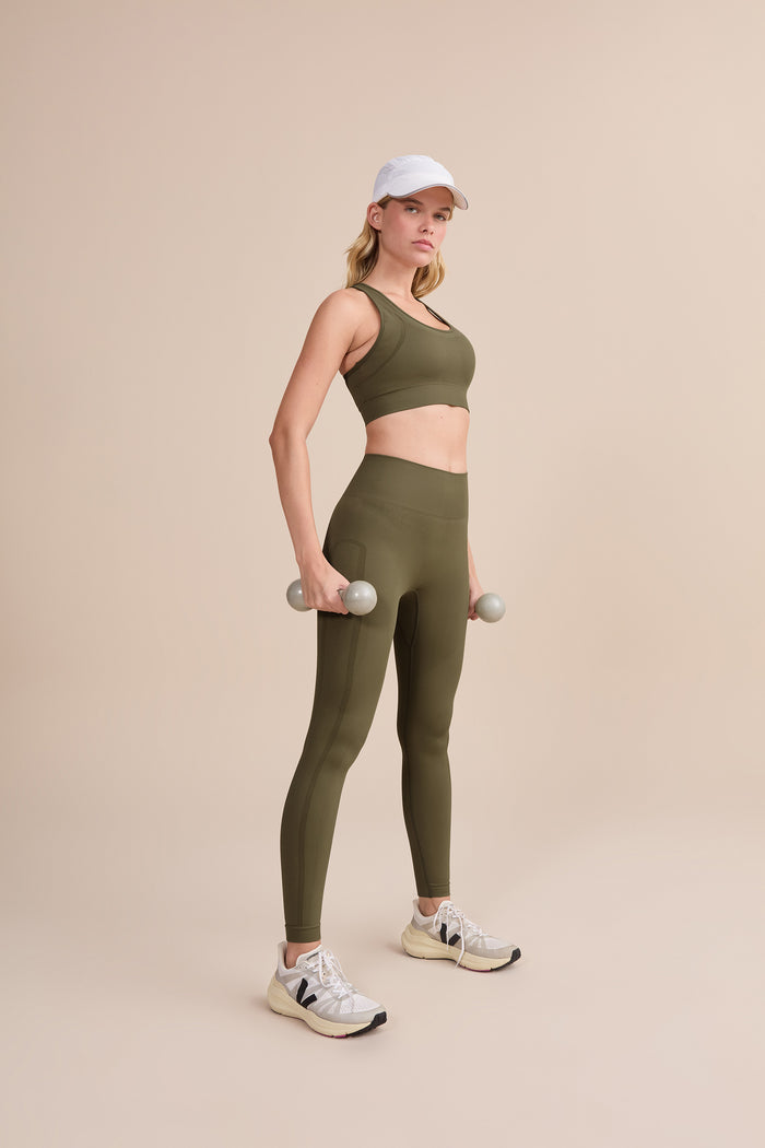 Mix Seamless Knit Racerback Sports Bra