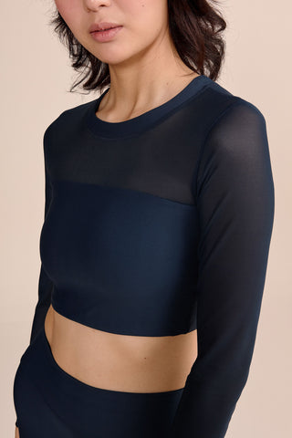Tule Core Long-Sleeve Croppped Top