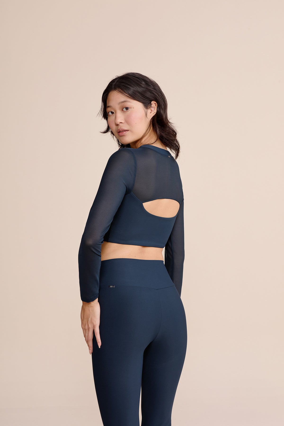 Tule Core Long-Sleeve Croppped Top