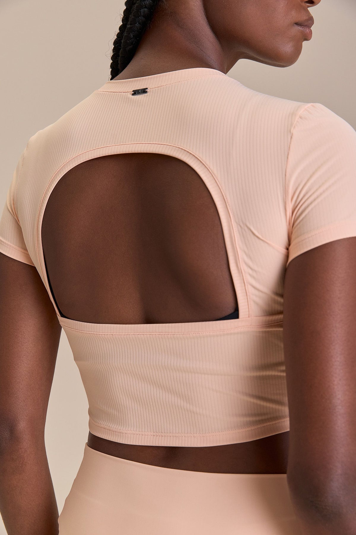 New Ribbed Knit Cropped Blouse