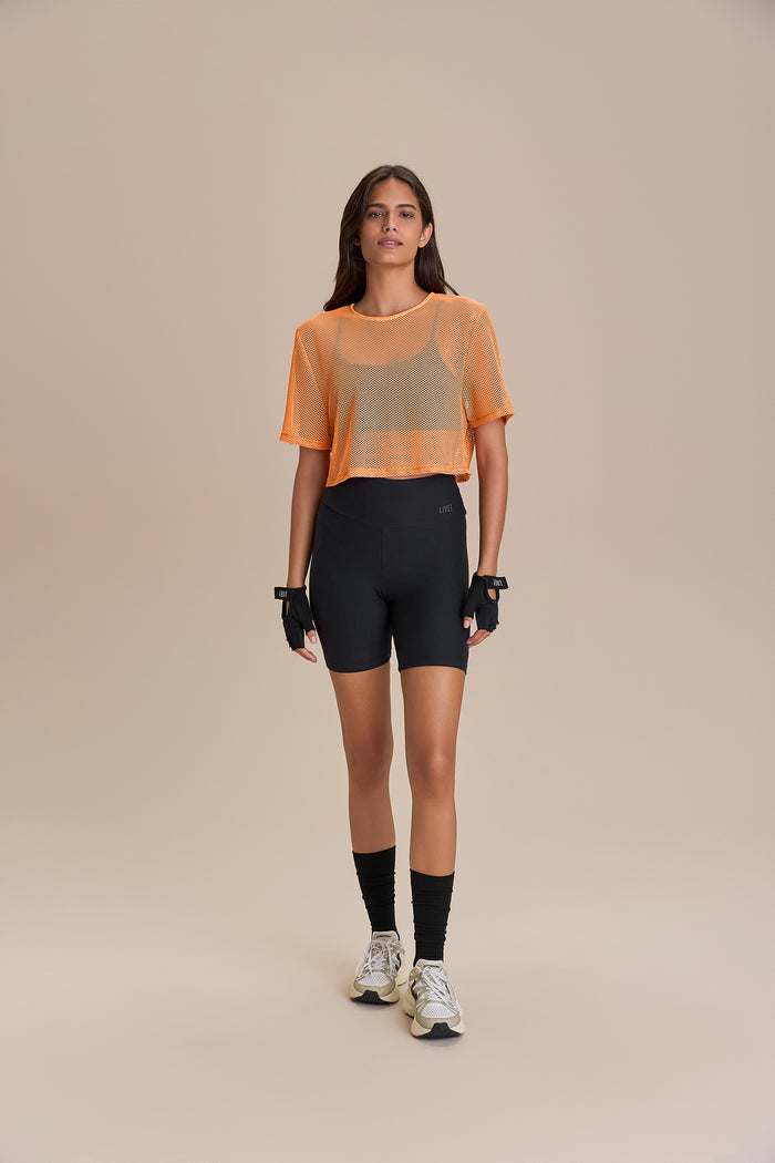 Net Cropped T-Shirt