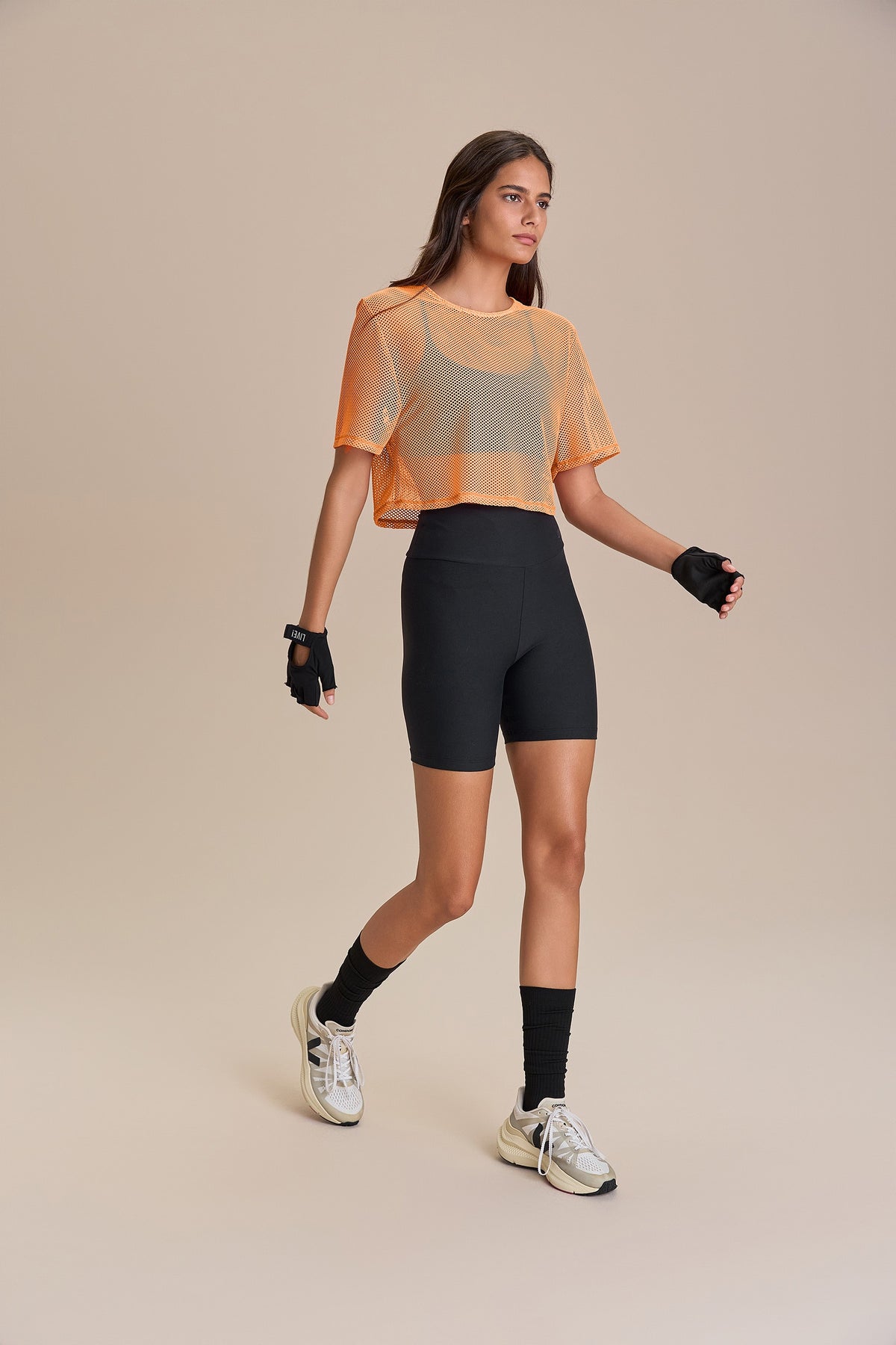 Net Cropped T-Shirt