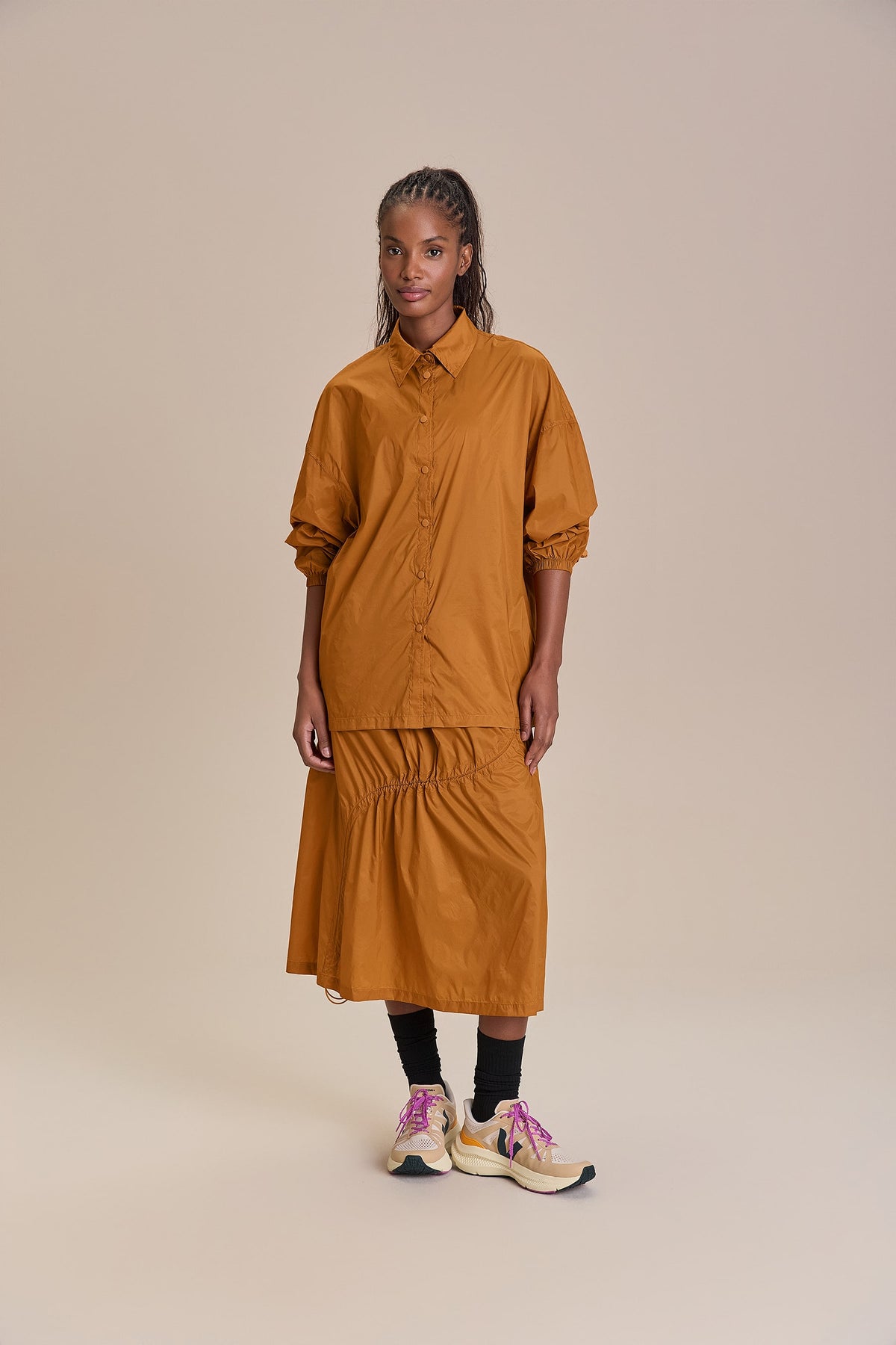 Nylon Light Midi Skirt