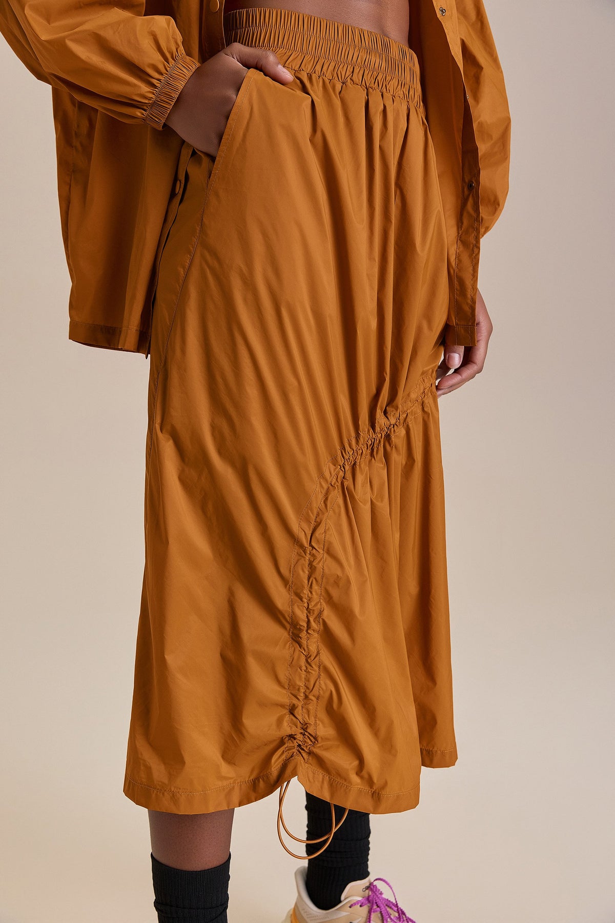 Nylon Light Midi Skirt