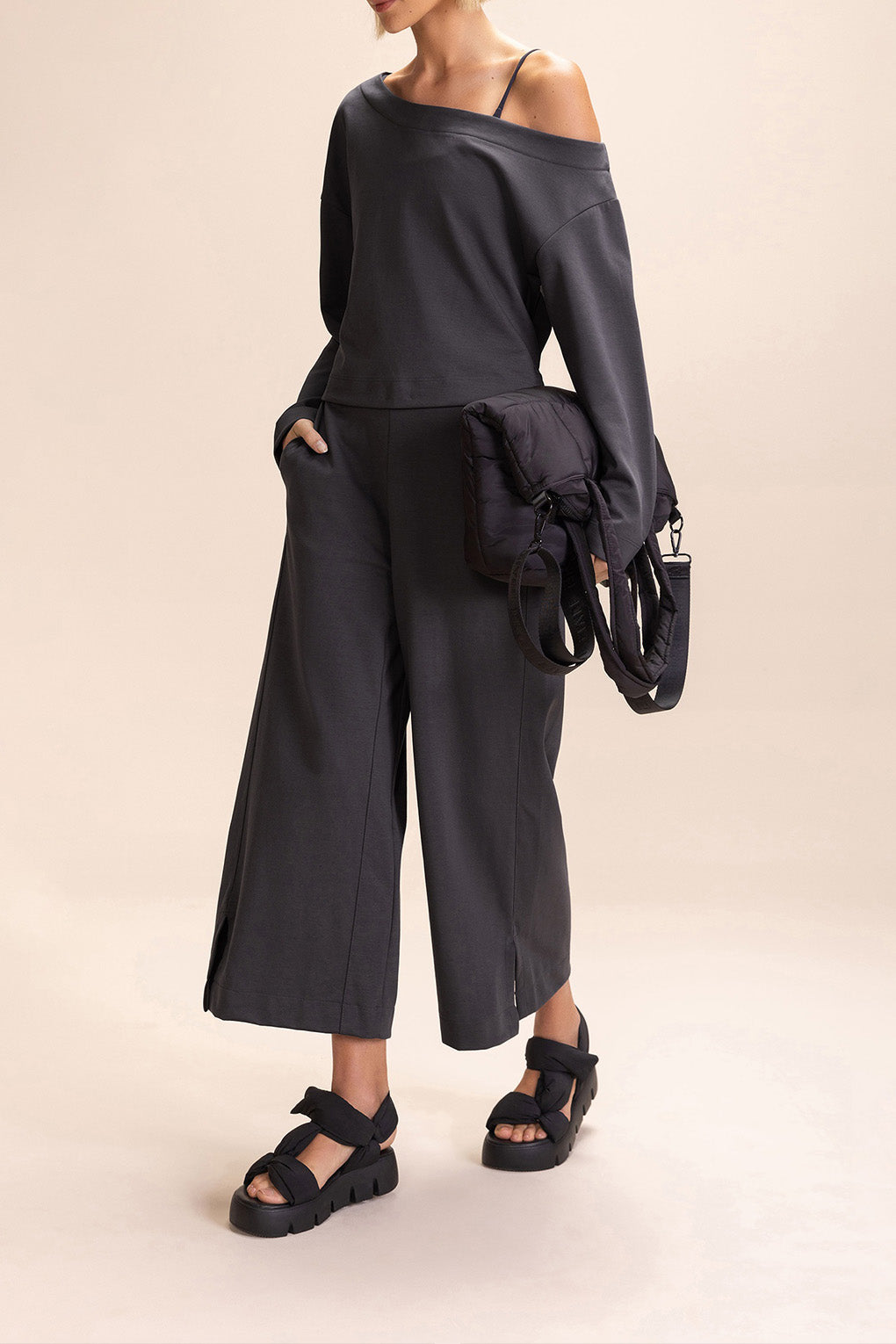 Galax Knit Wide-Leg Pants