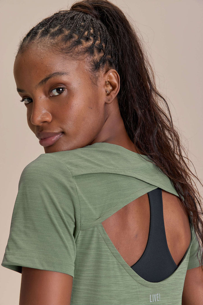 Merged Skin Cut Back T-Shirt