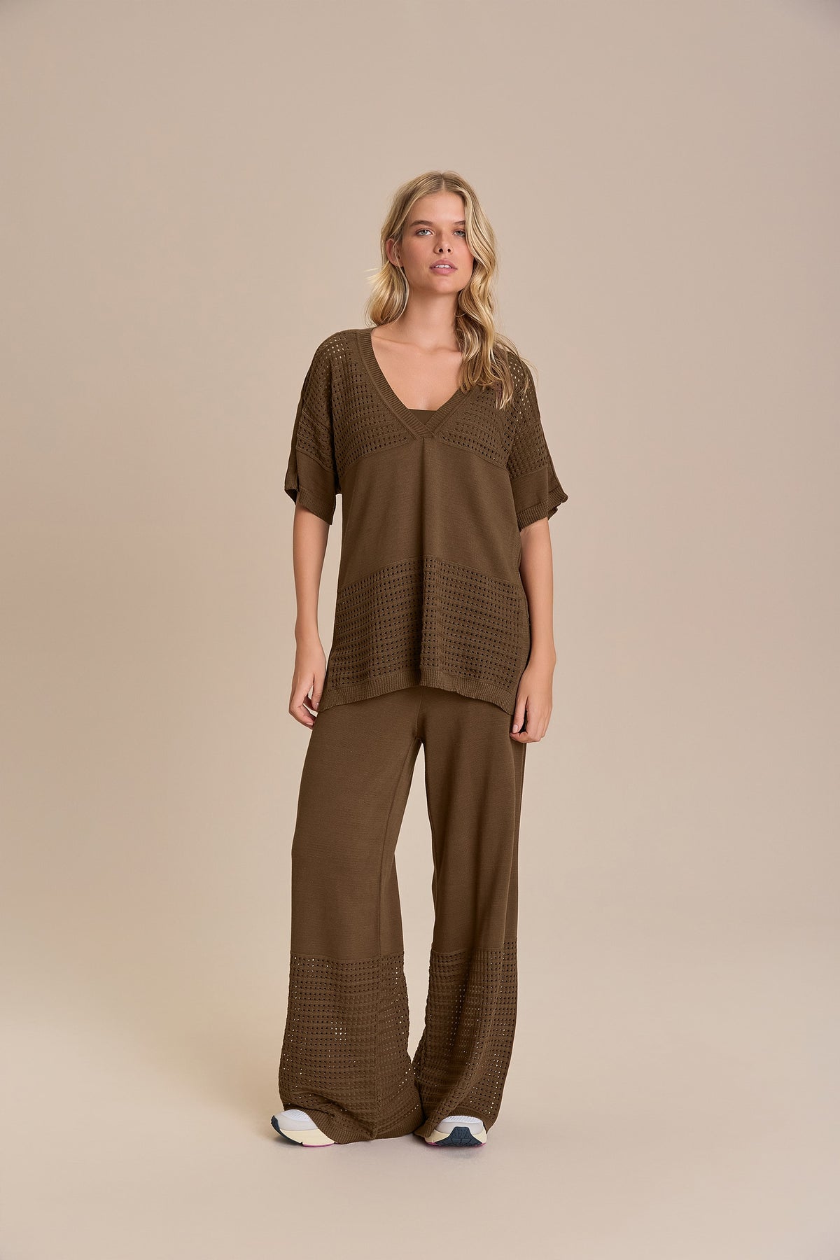 Sporty Knit Straight Pants