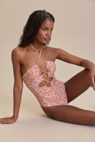 Paisley Cross Swimsuit