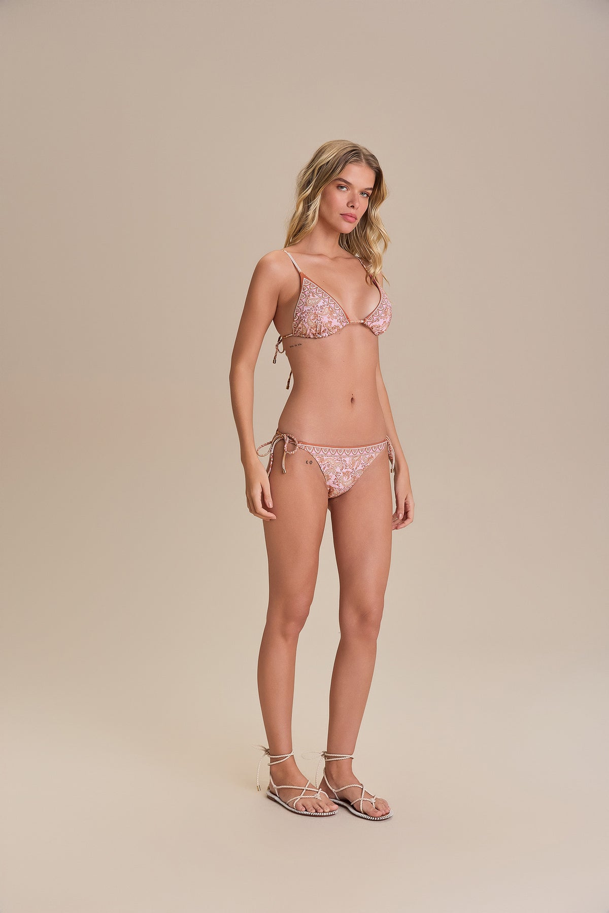 Paisley Tie Side Bikini Bottom