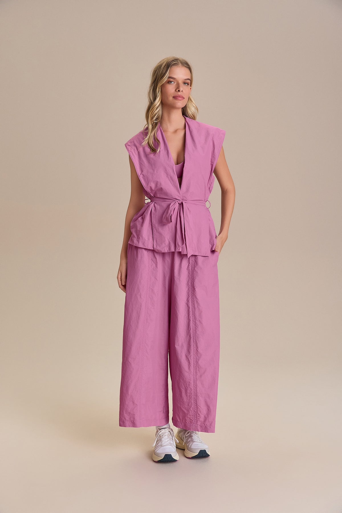 Nylon Net Crop Pants