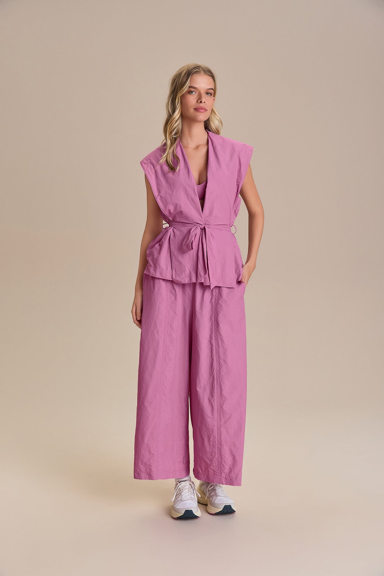 Nylon Net Crop Pants