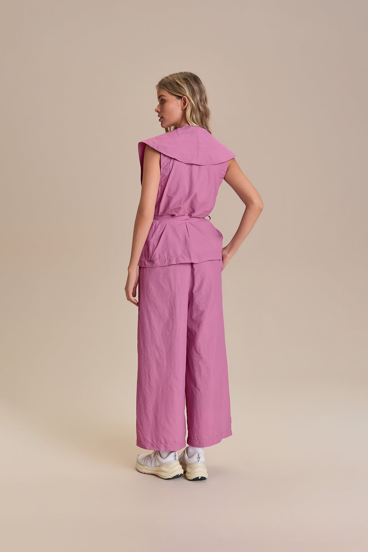 Nylon Net Crop Pants