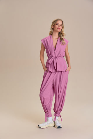 Nylon Net Crop Pants