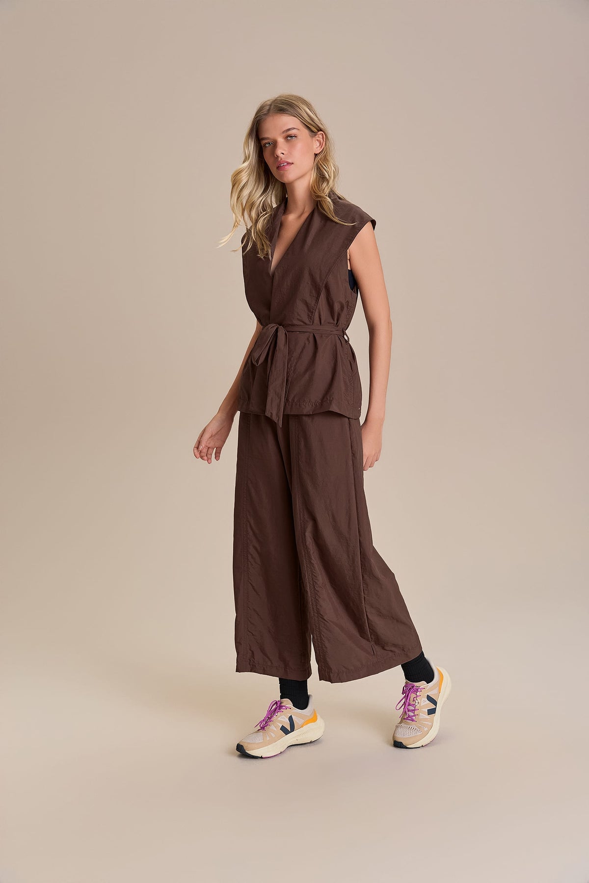 Nylon Net Crop Pants