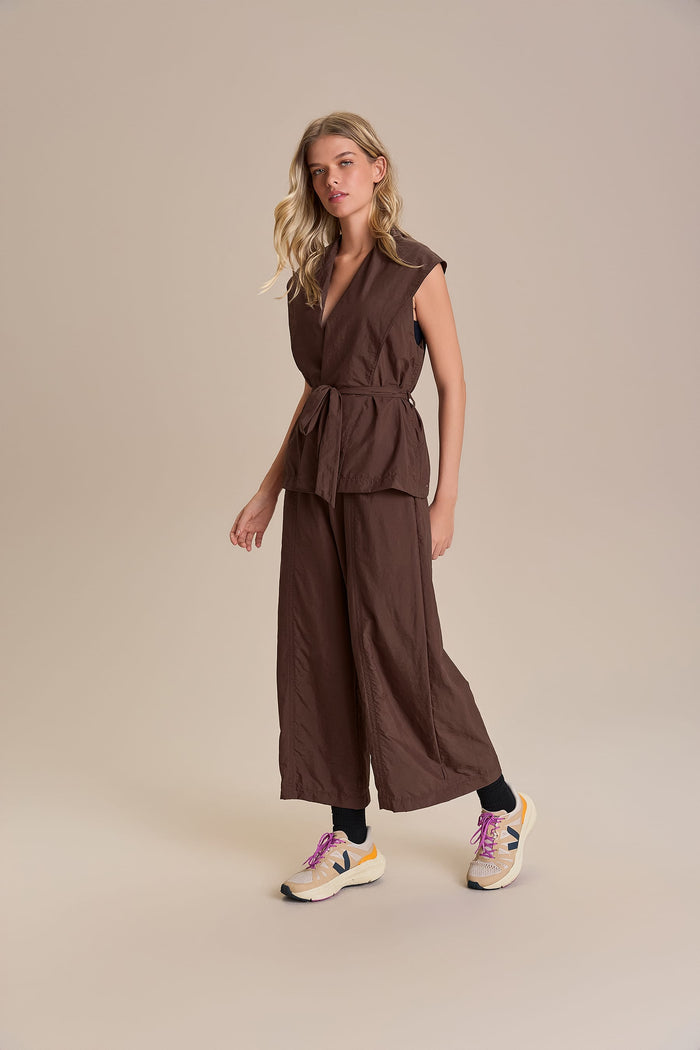 Nylon Net Crop Pants