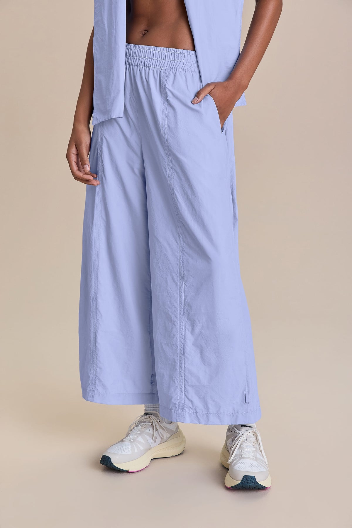 Nylon Net Crop Pants