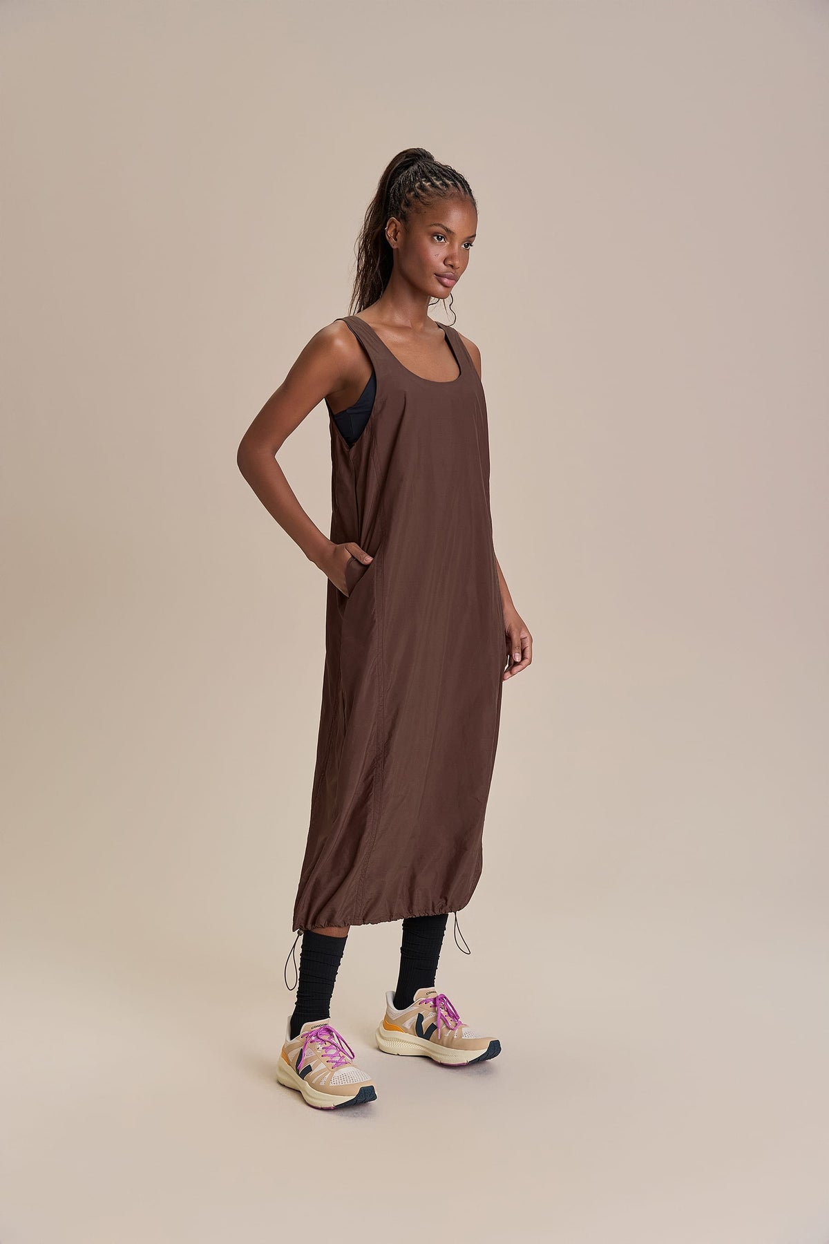 Nylon Net Long Dress