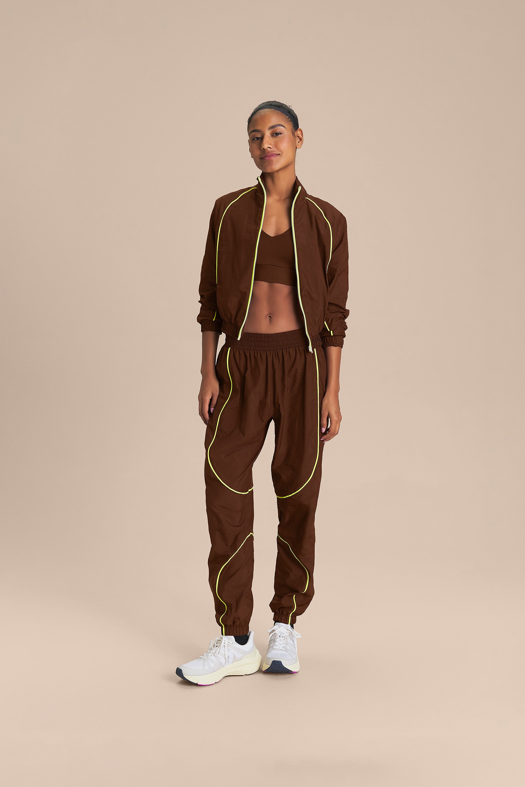 Nylon Net Jogger Pants