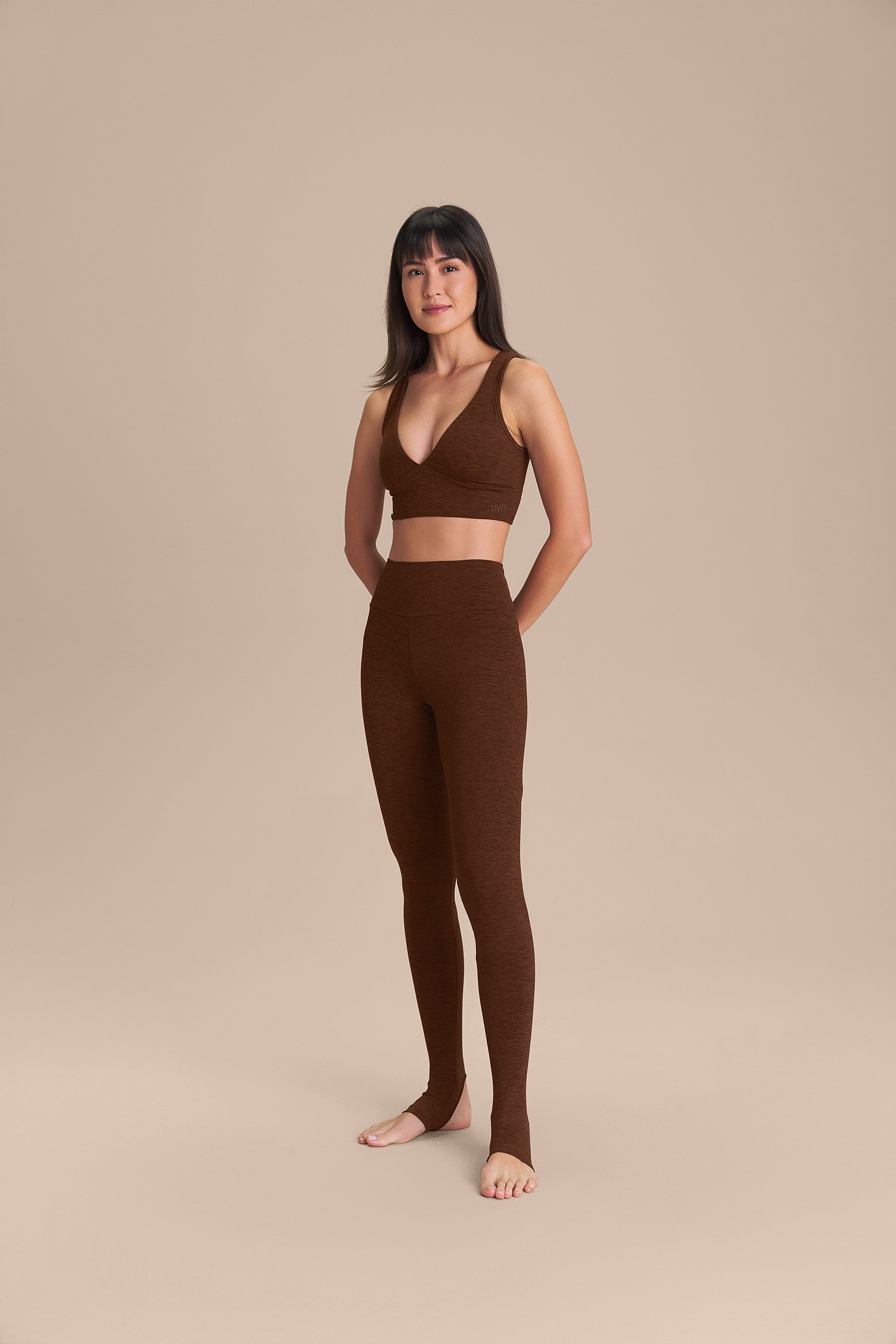 Groove Seam Stirrup Full-Length Leggings