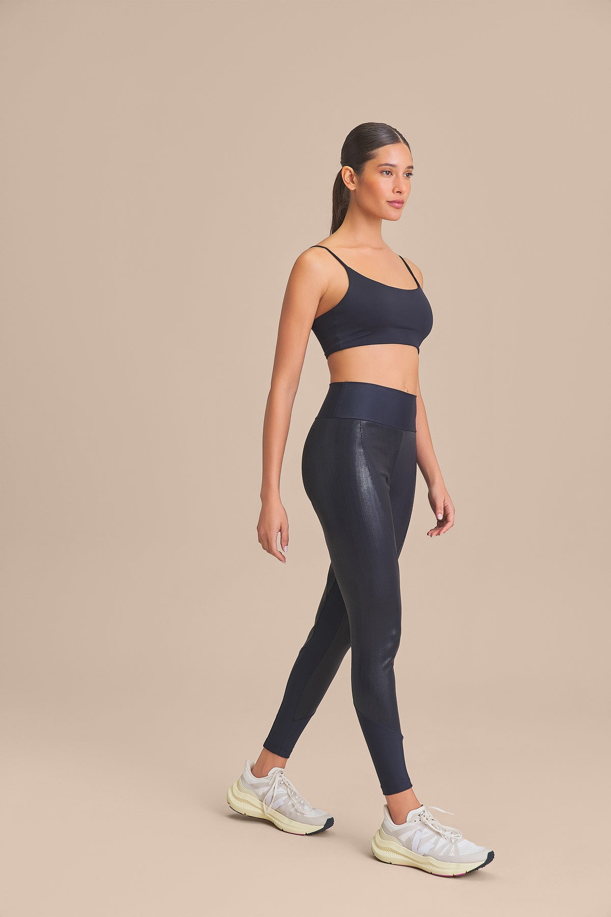 Rib Block Shine Leggings