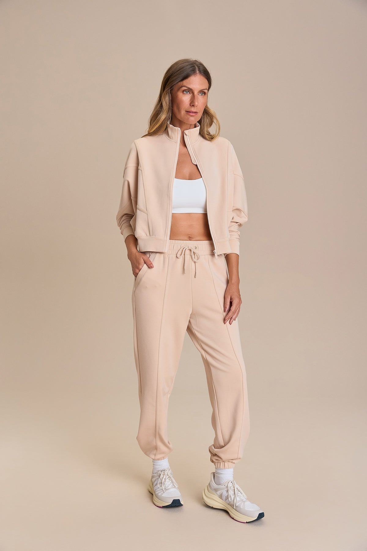 Modal Strips Sweatshirt Jacket