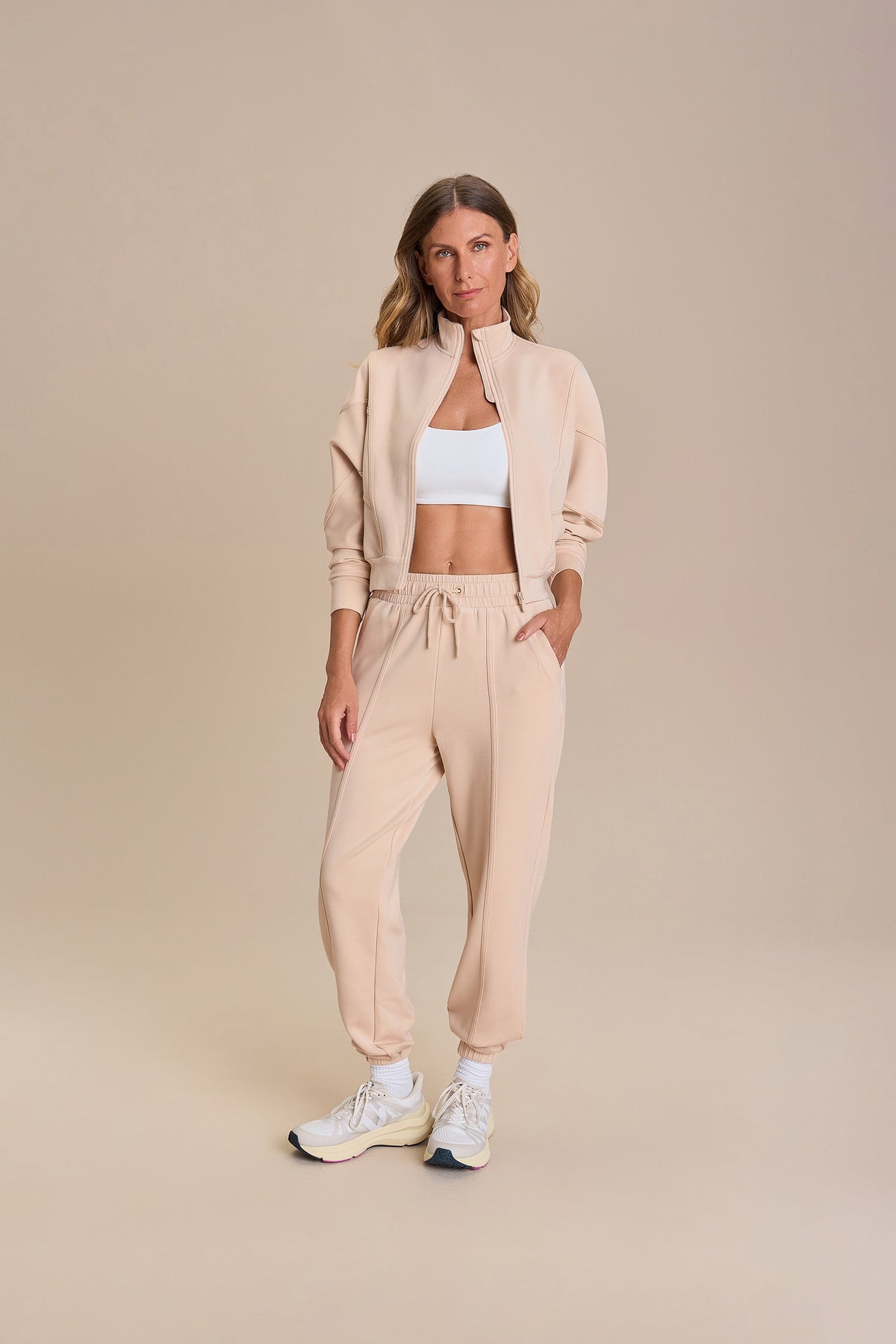 Modal Strips Sweatshirt Jacket