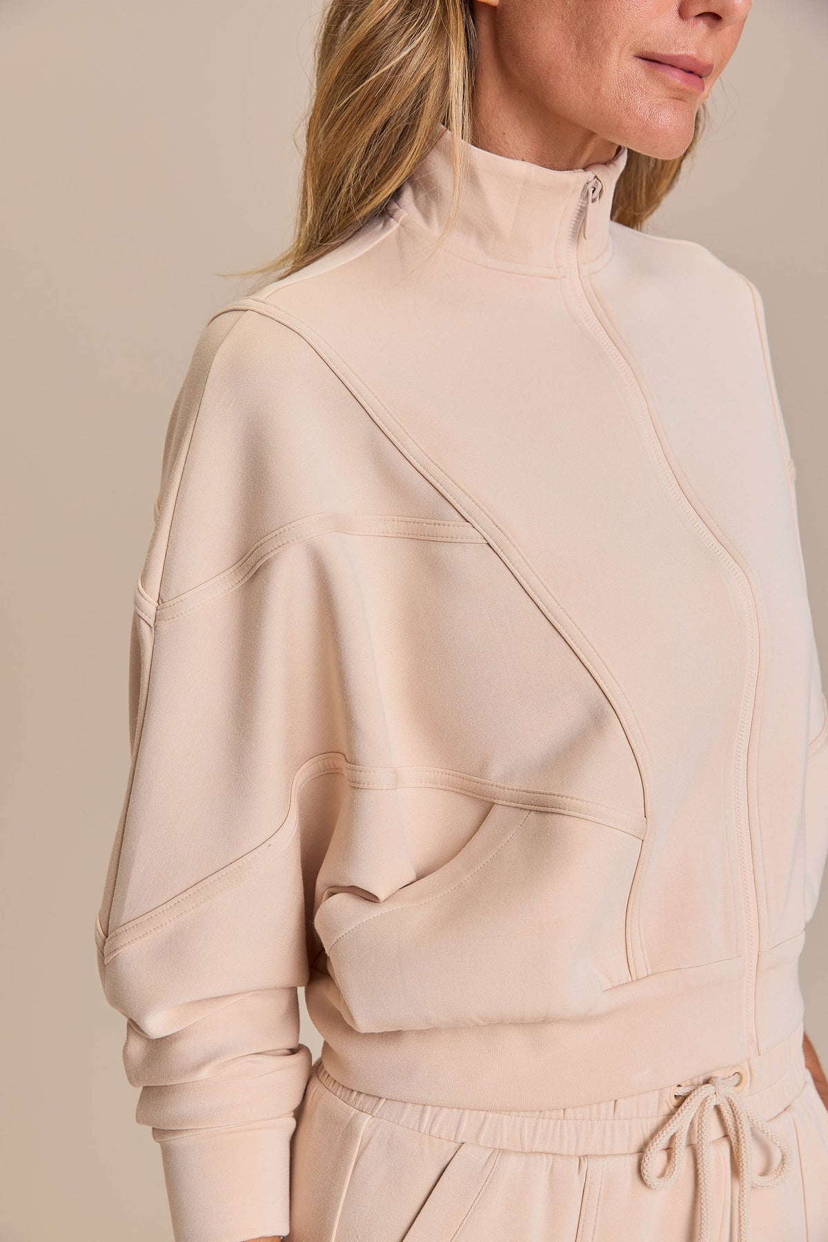 Modal Strips Sweatshirt Jacket