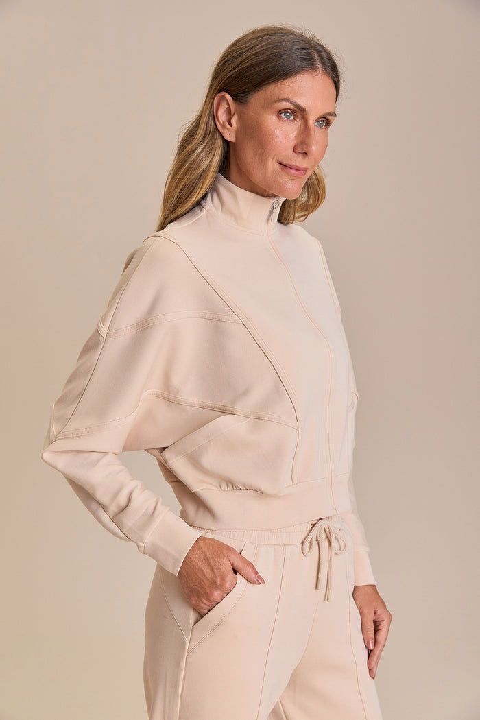 Modal Strips Sweatshirt Jacket