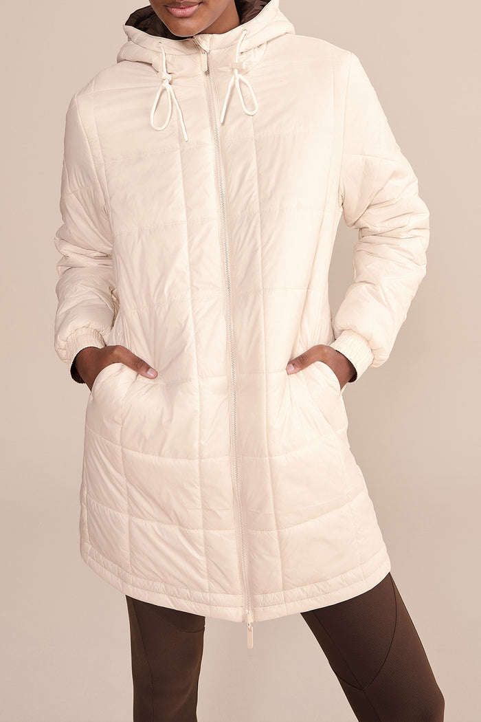 Long Reversible Nylon Jacket