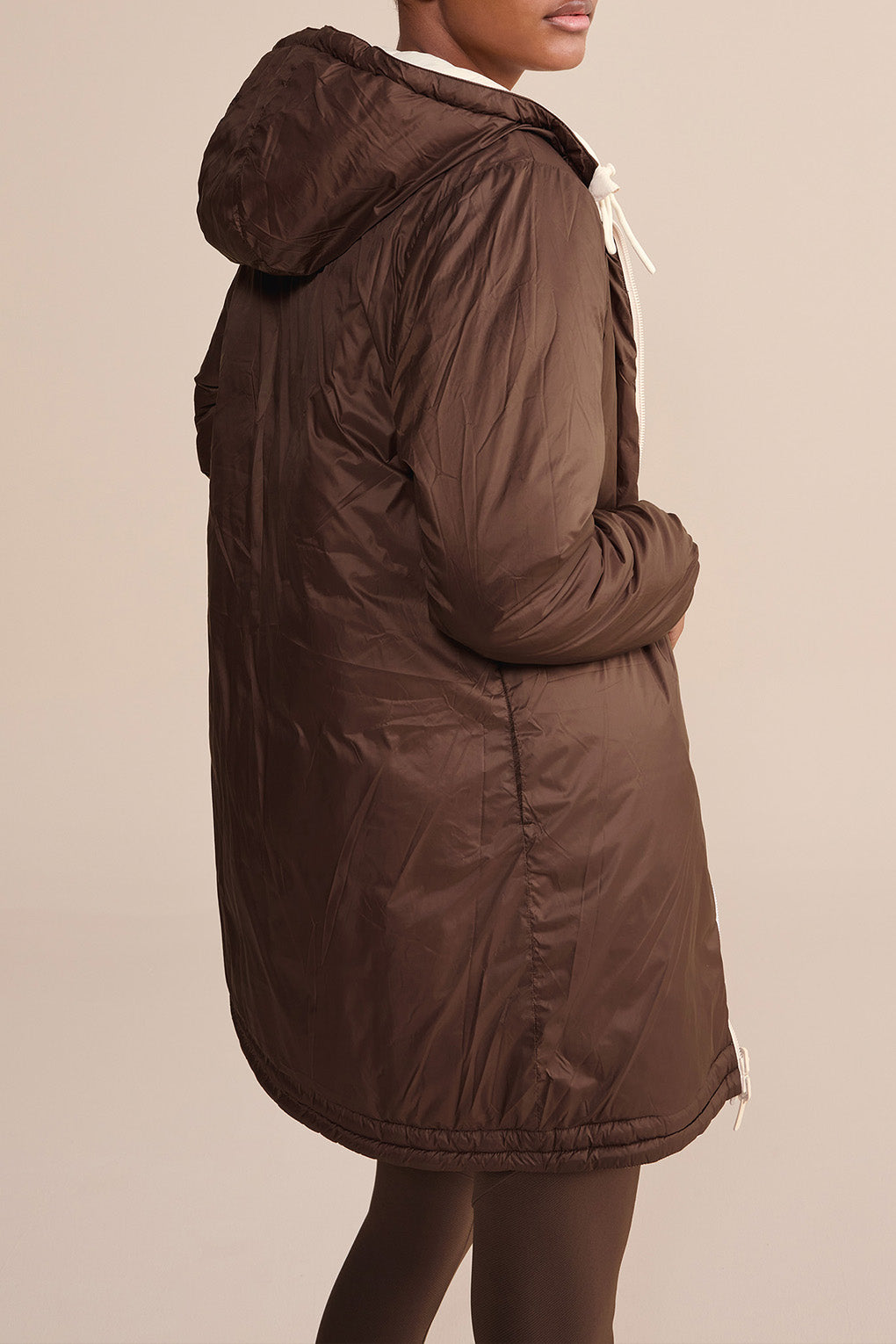 Long Reversible Nylon Jacket