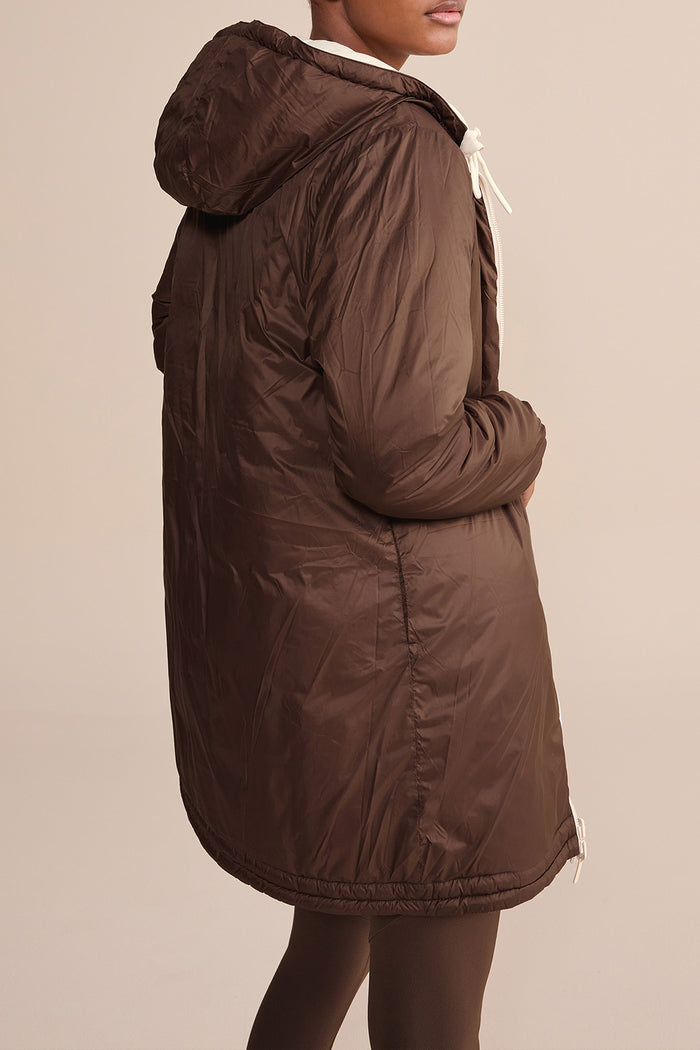 Long Reversible Nylon Jacket