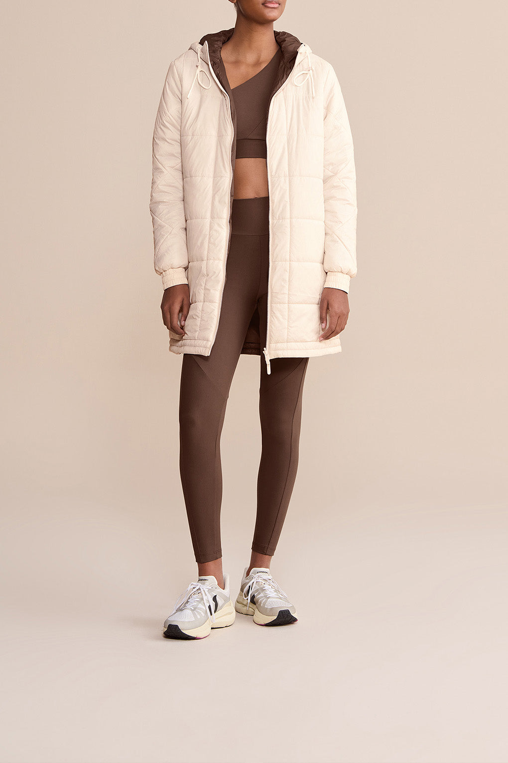 Long Reversible Nylon Jacket