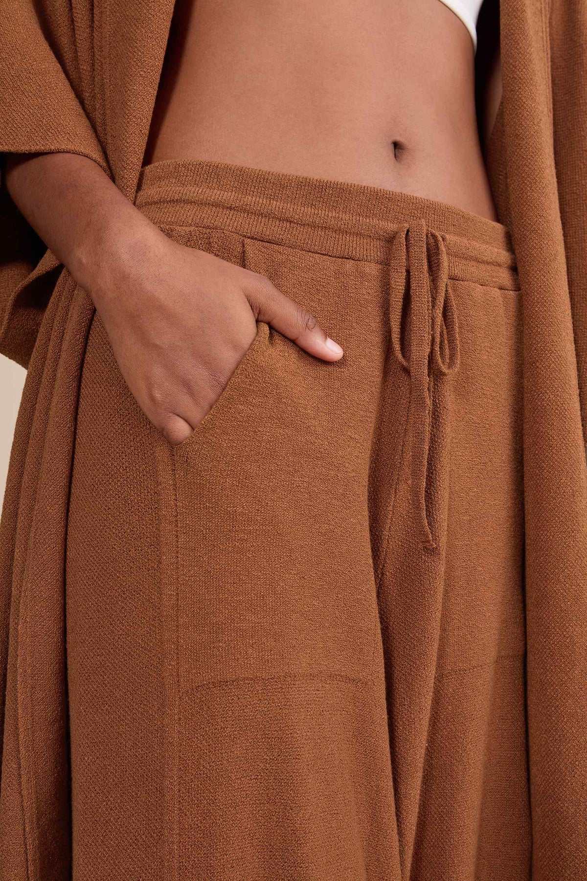 Mesh Stitch Knit Pants