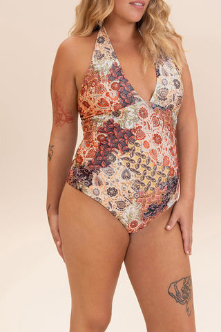 Boho Bloom Cross Swimsuit