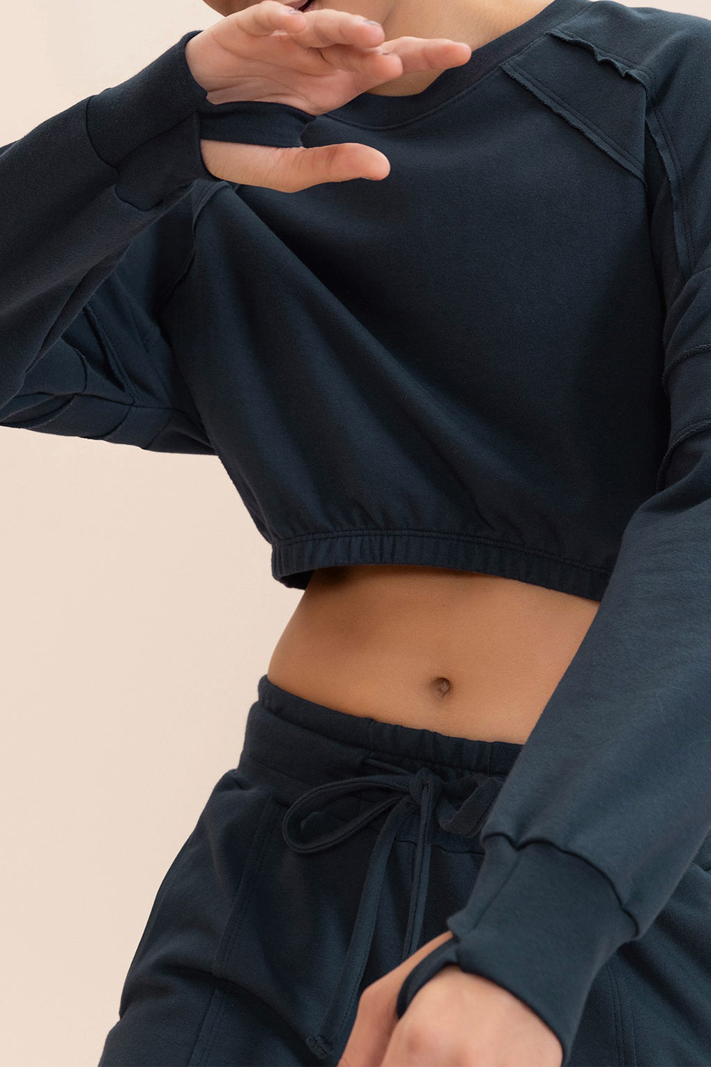 Cropped Cut Jog Sweatshirt