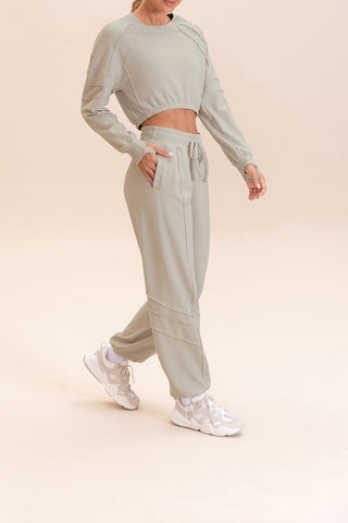 Cropped Cut Jog Sweatshirt