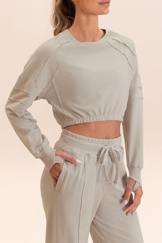 Cropped Cut Jog Sweatshirt