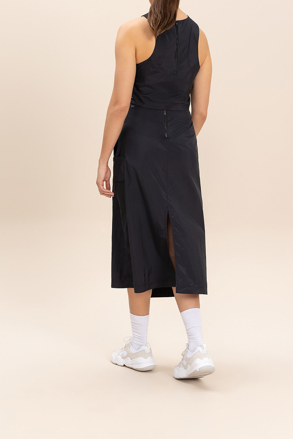 Crop Knot Nylon Net Tank Top