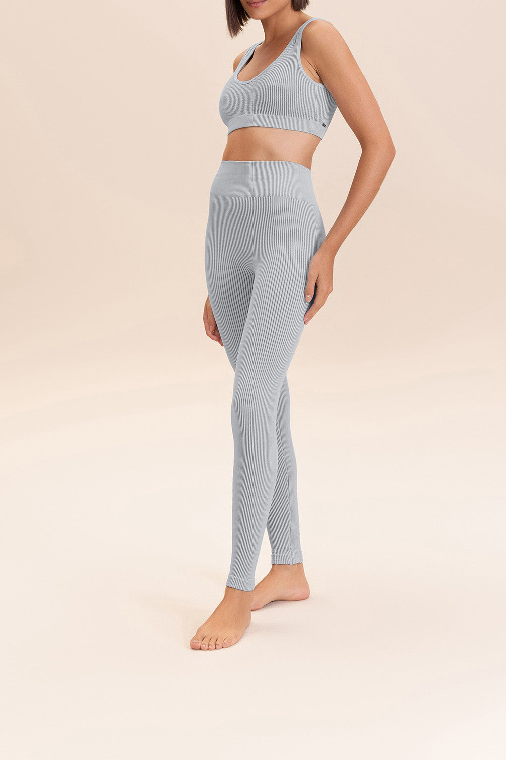 Rib Classic Seamless V-neck Sports Bra