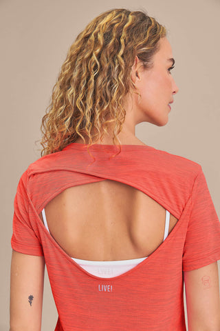 Merged Skin Cut Back T-Shirt