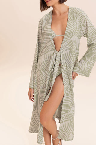 Maxi Forest Kimono Cover-Up