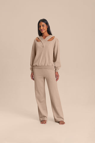 Rino Knit Split Pullover