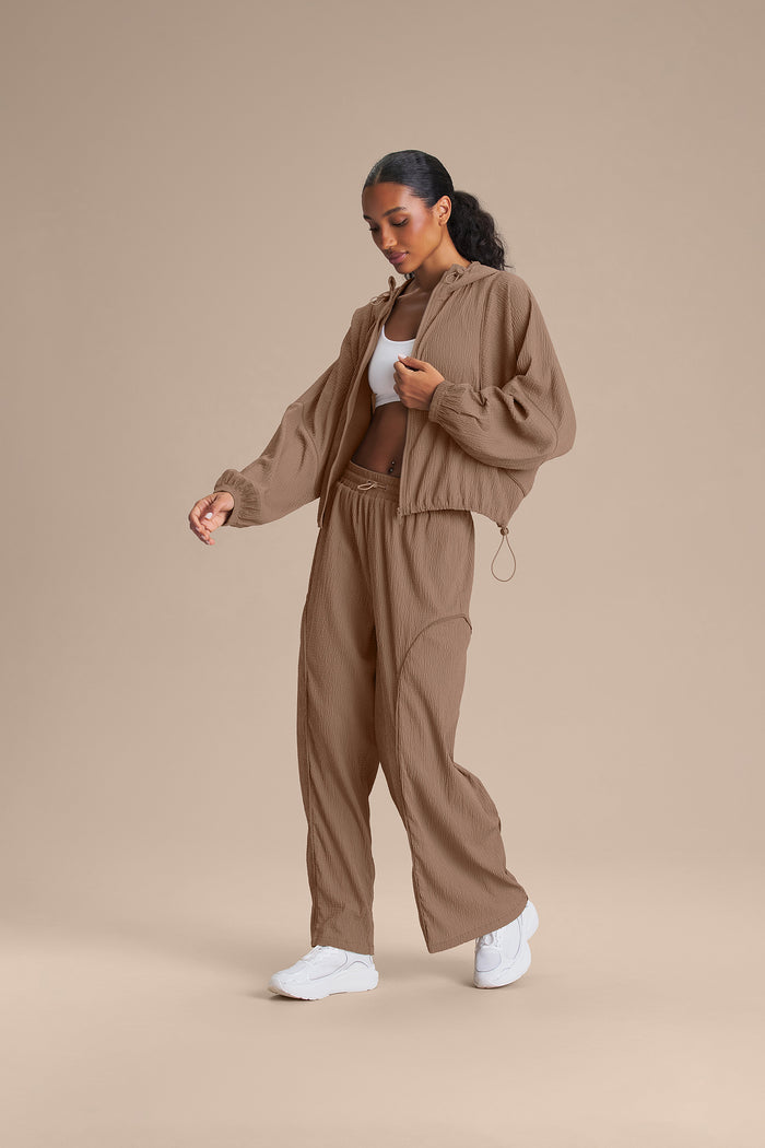 Gridline Straight Nylon Pants