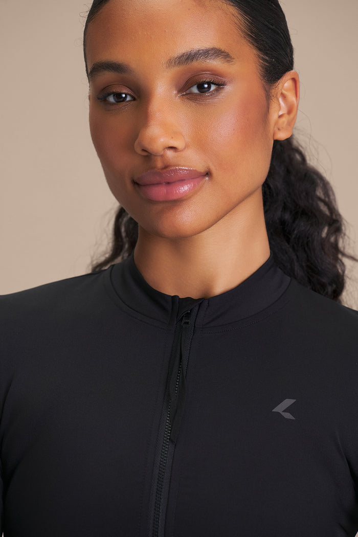 Acqua Zip LS Cropped Top
