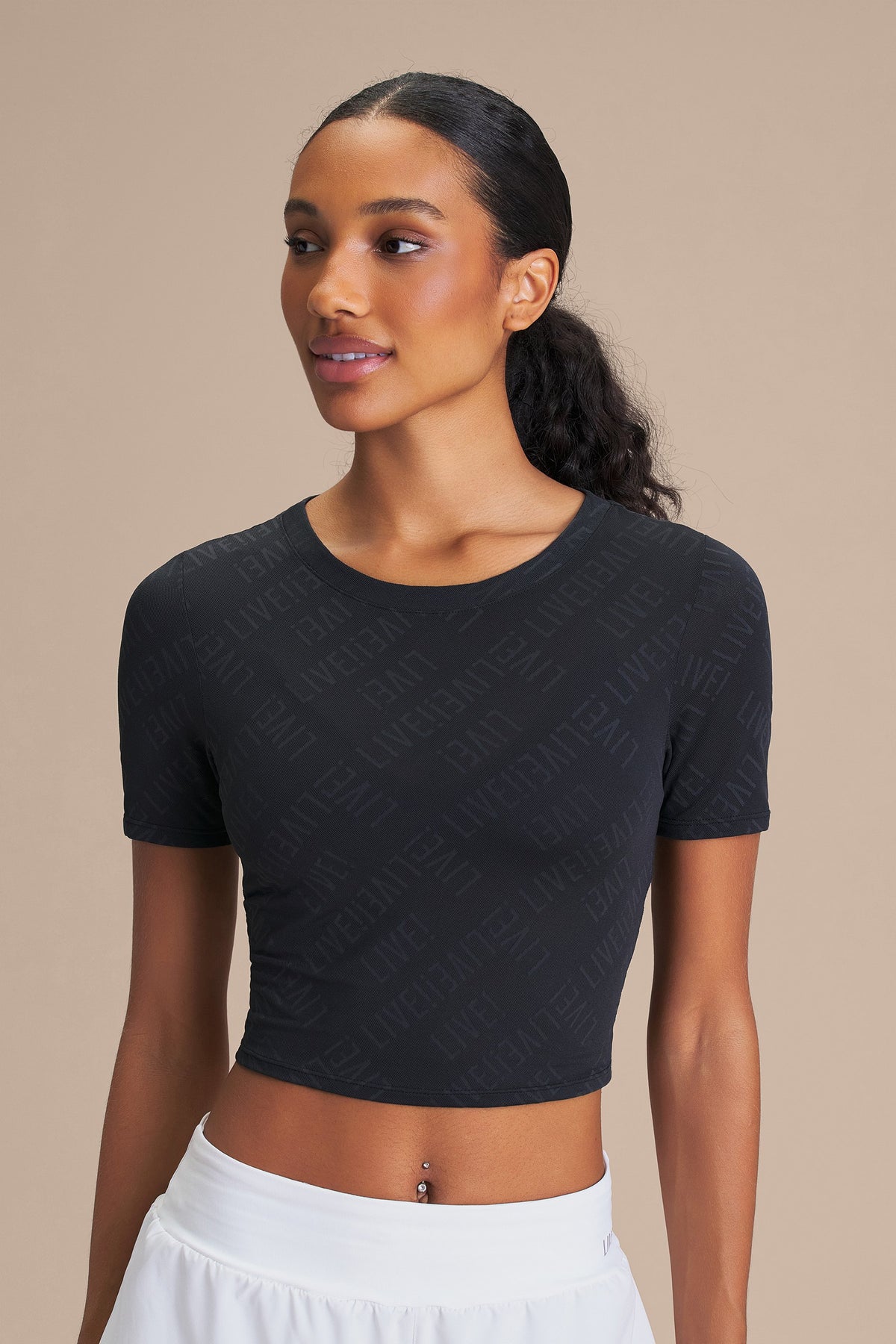 LIVE Jacquard Cropped Tank