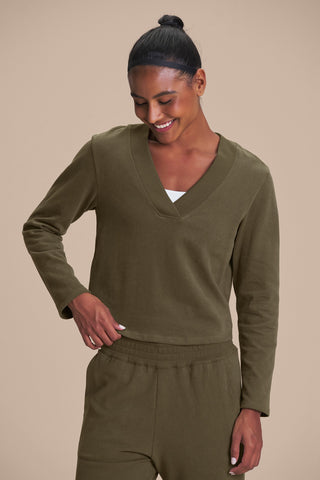 Cropped Rino Stone Jersey Sweatshirt