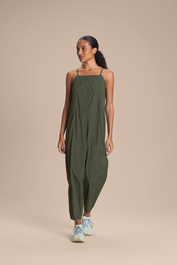Balloon Nylon Net Jumpsuit