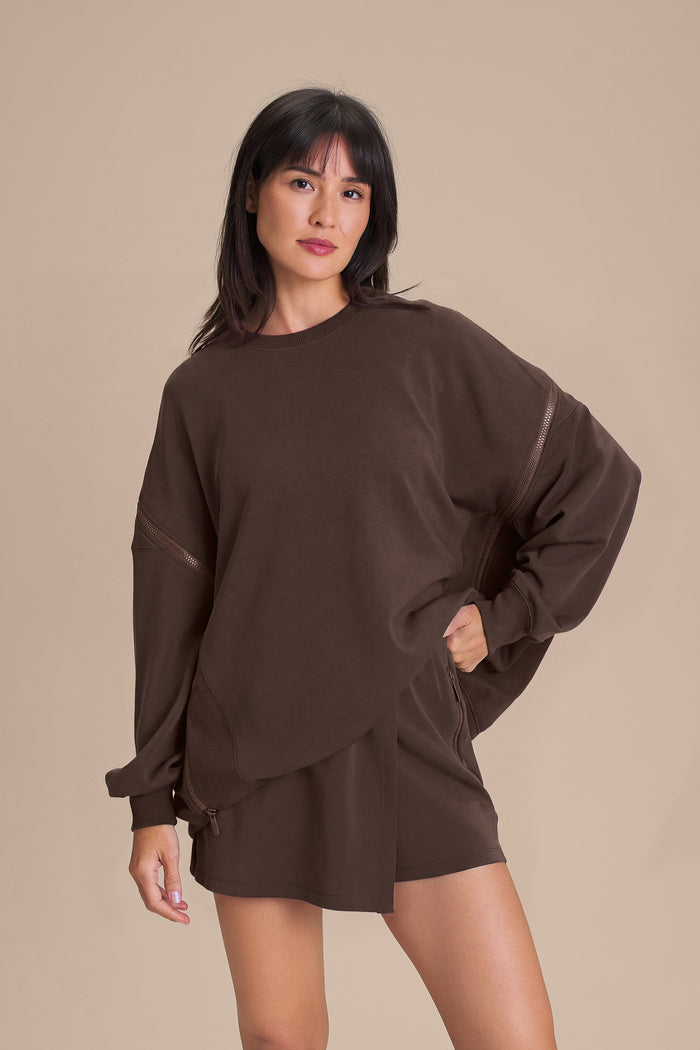 Modal Soft Zip Sweatshirt