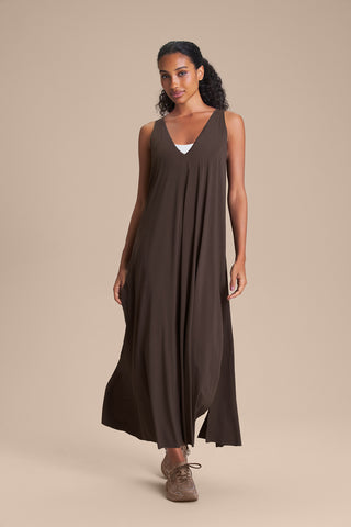 Wide V Long Dress